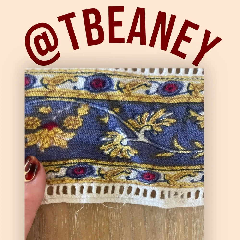Lucky Brand Blue and Gold Paisley Camisole - Picture 4 of 4